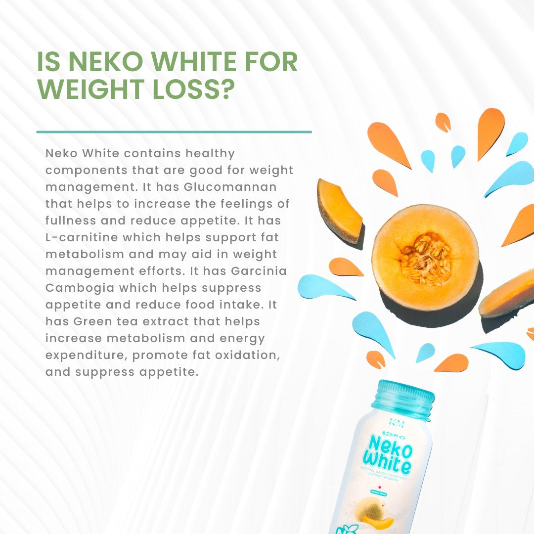 Neko White (Glutathione + Collagen ) Cantaloupe Fruit Extract Powder 10 Sachets x 18g