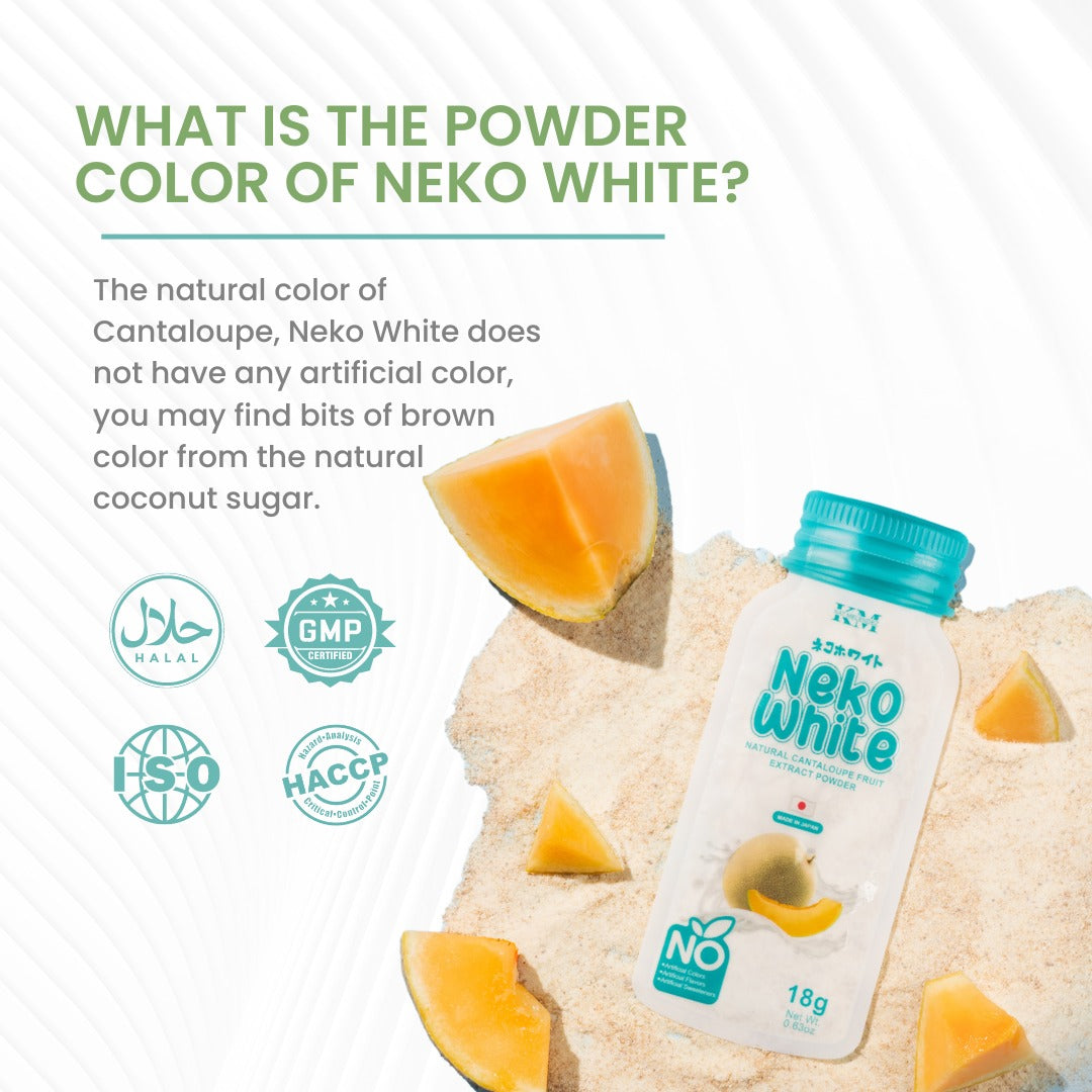 Neko White (Glutathione + Collagen ) Cantaloupe Fruit Extract Powder 10 Sachets x 18g