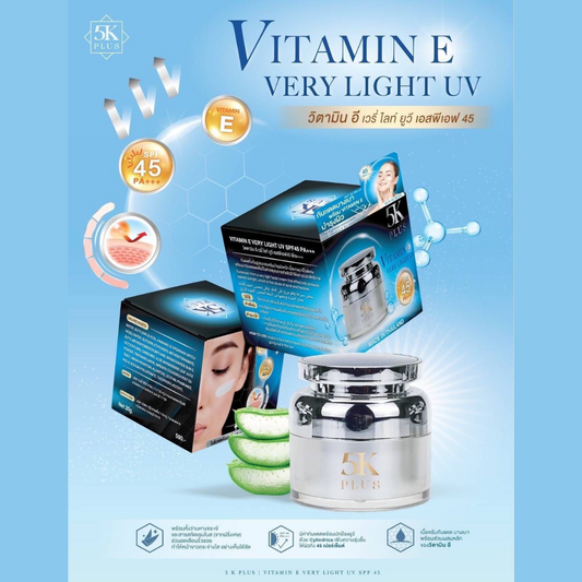 5K PLUS Vitamin E Very Light UV SPF45 PA+++ Sunscreen 20g