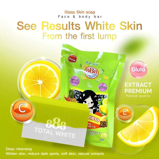 888 Total White Glass Skin Soap 70g