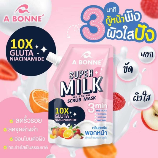 A BONNE Super Milk 3-Min Whitening Scrub Mask 30g