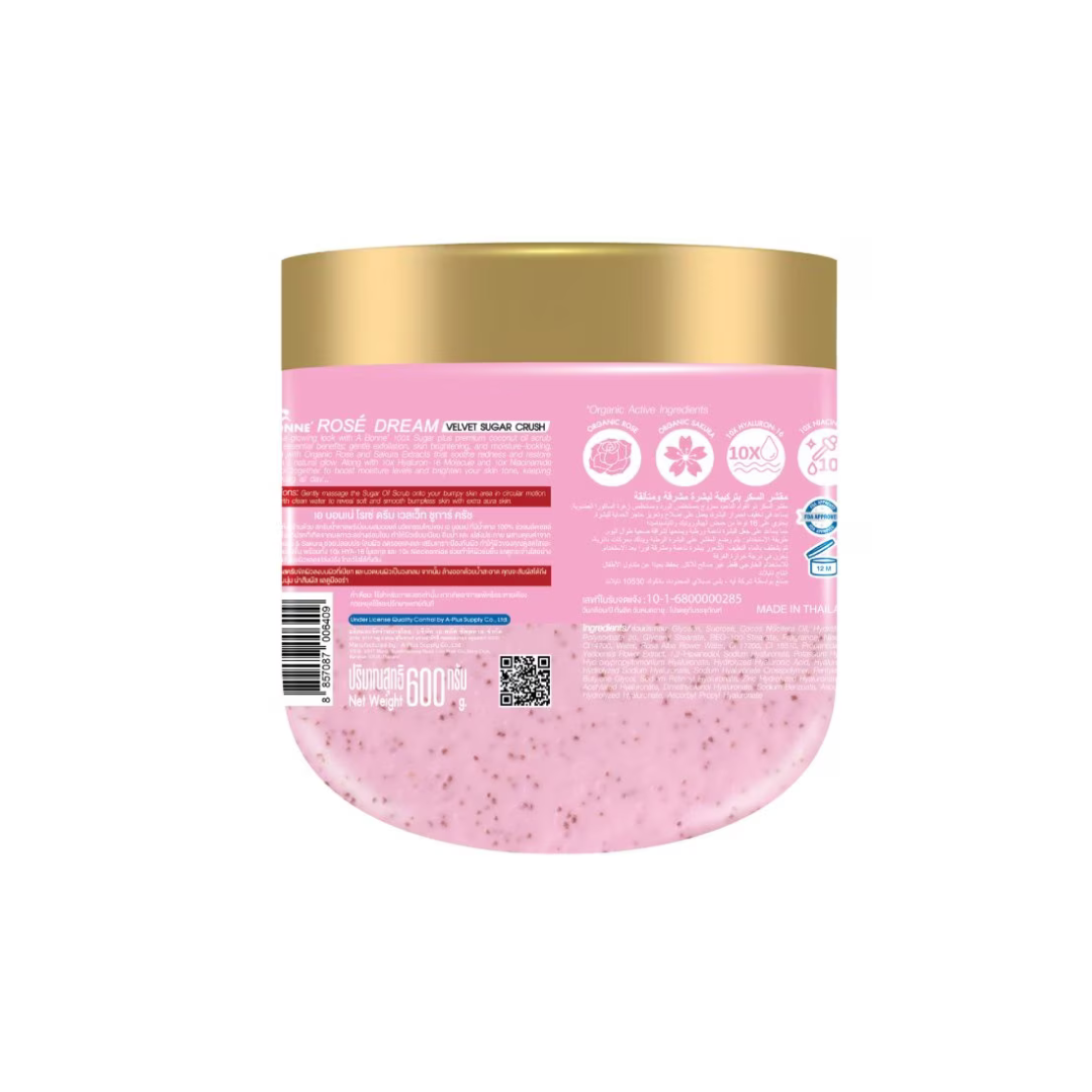 A BONNE Velvet Sugar Crush Scrub (Rose Dream, 10X Hyaluron-16) 600g