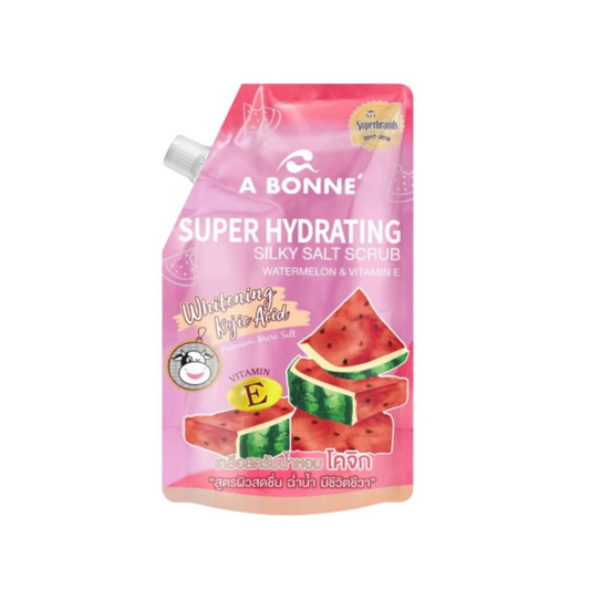 A Bonne Super Hydrating Whitening Kojic Acid Silky Salt Scrub (Watermelon & Vitamin E) 350g