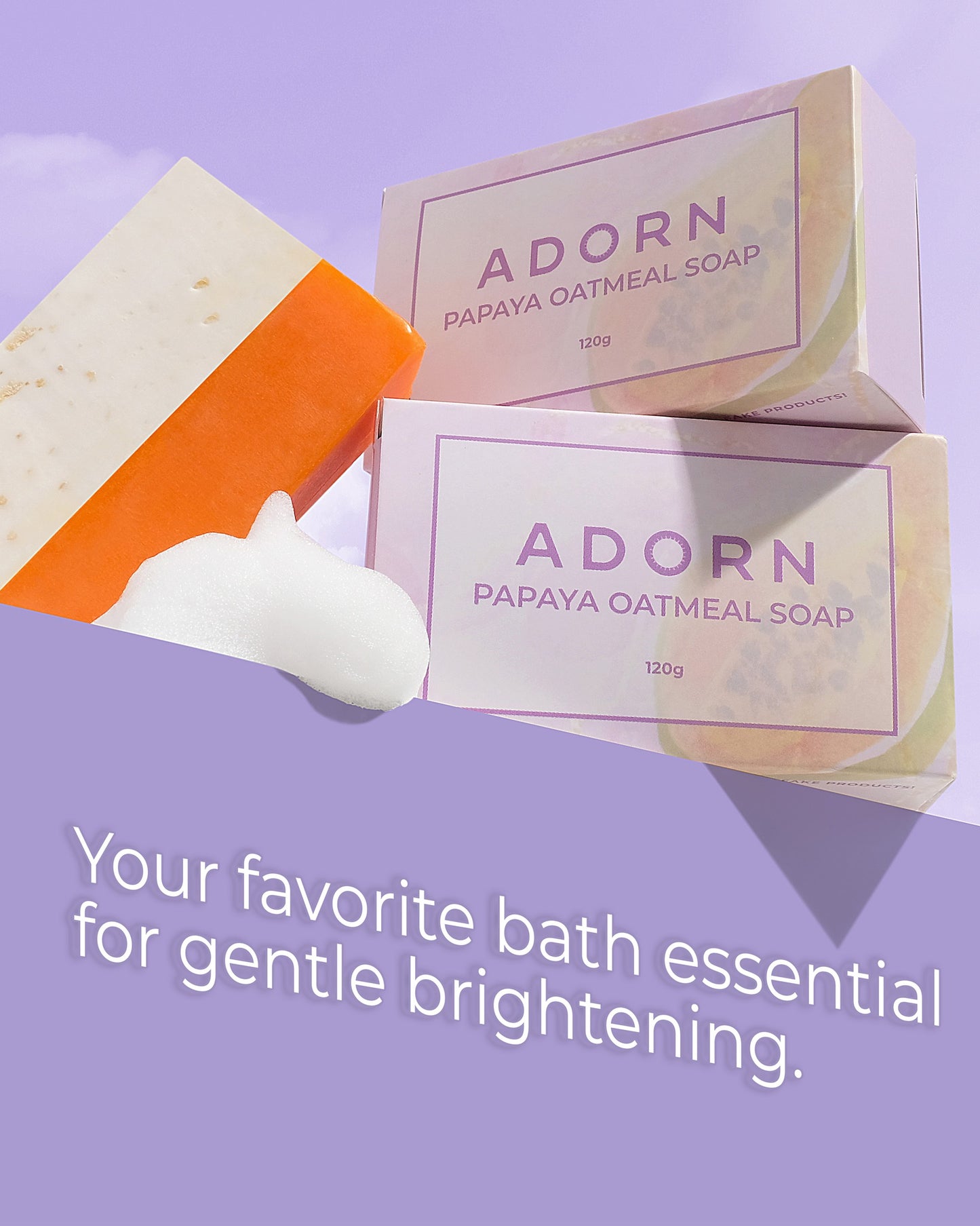 ADORN Papaya Oatmeal Soap 120g