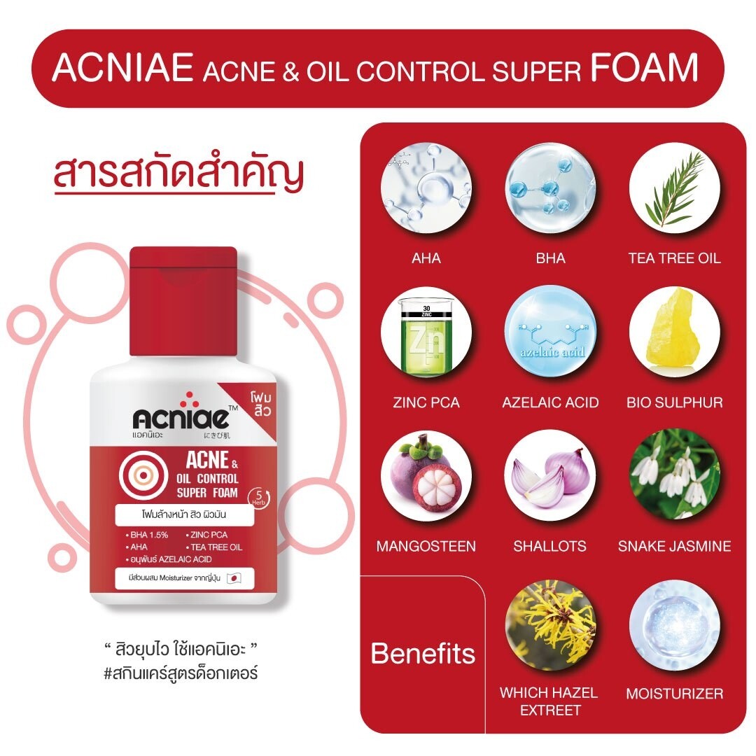 Acniae Acne and Oil Control Super Foam 60ml