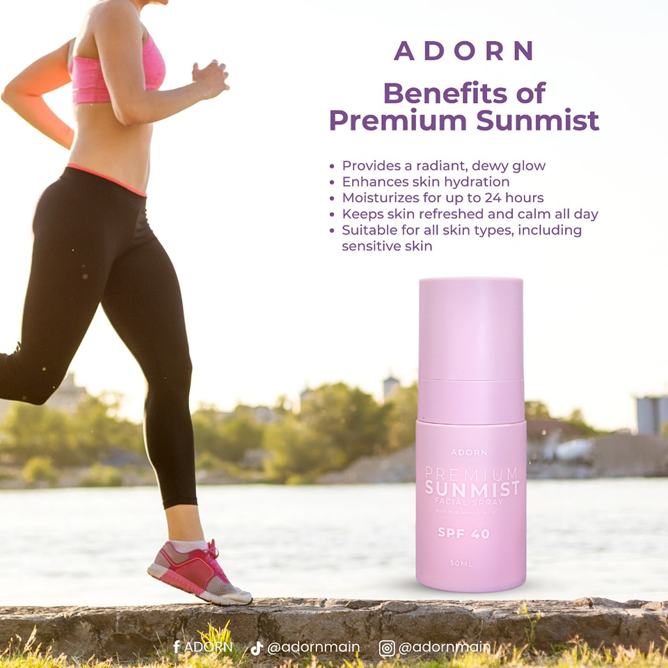 Adorn Premium Sun Mist Facial Spray SPF40 50ml
