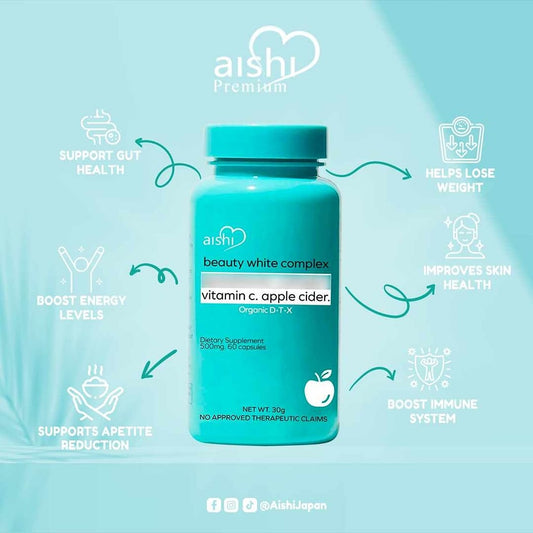 Aishi Beauty White Complex (Glutathione, Collagen, Vitamin C, Apple Cider) - 60 Tablets