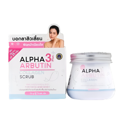 Alpha Arbutin 3 Plus Collagen Scrub by Precious Skin 75g