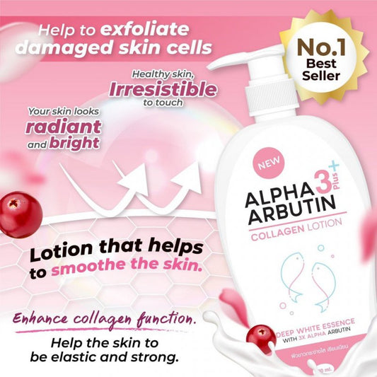 Alpha Arbutin 3+ Plus Collagen Lotion Deep White Essence by Precious Skin Thailand 500mL