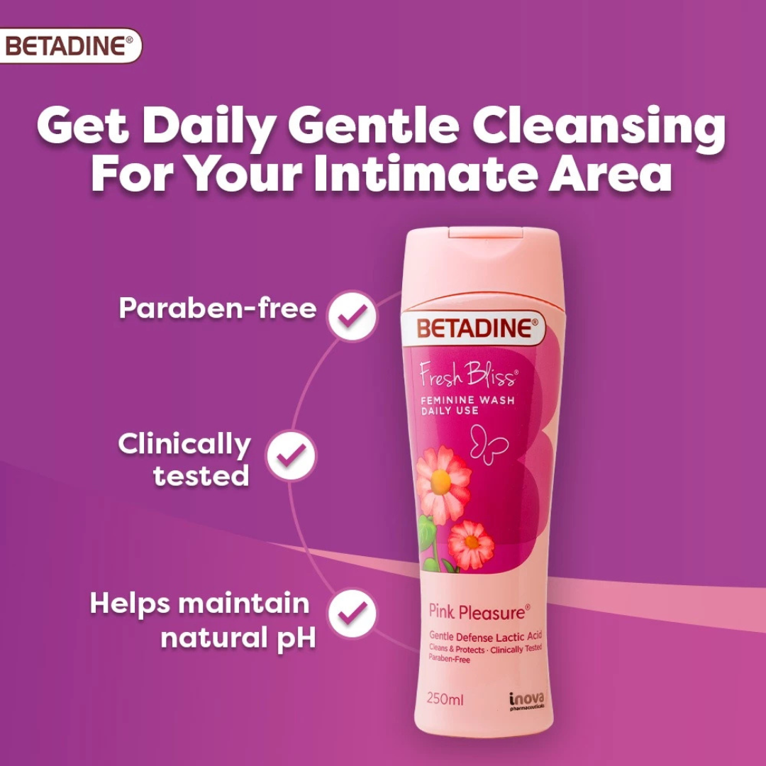 BETADINE Fresh Bliss Feminine Wash (Pink Pleasure) 250ml