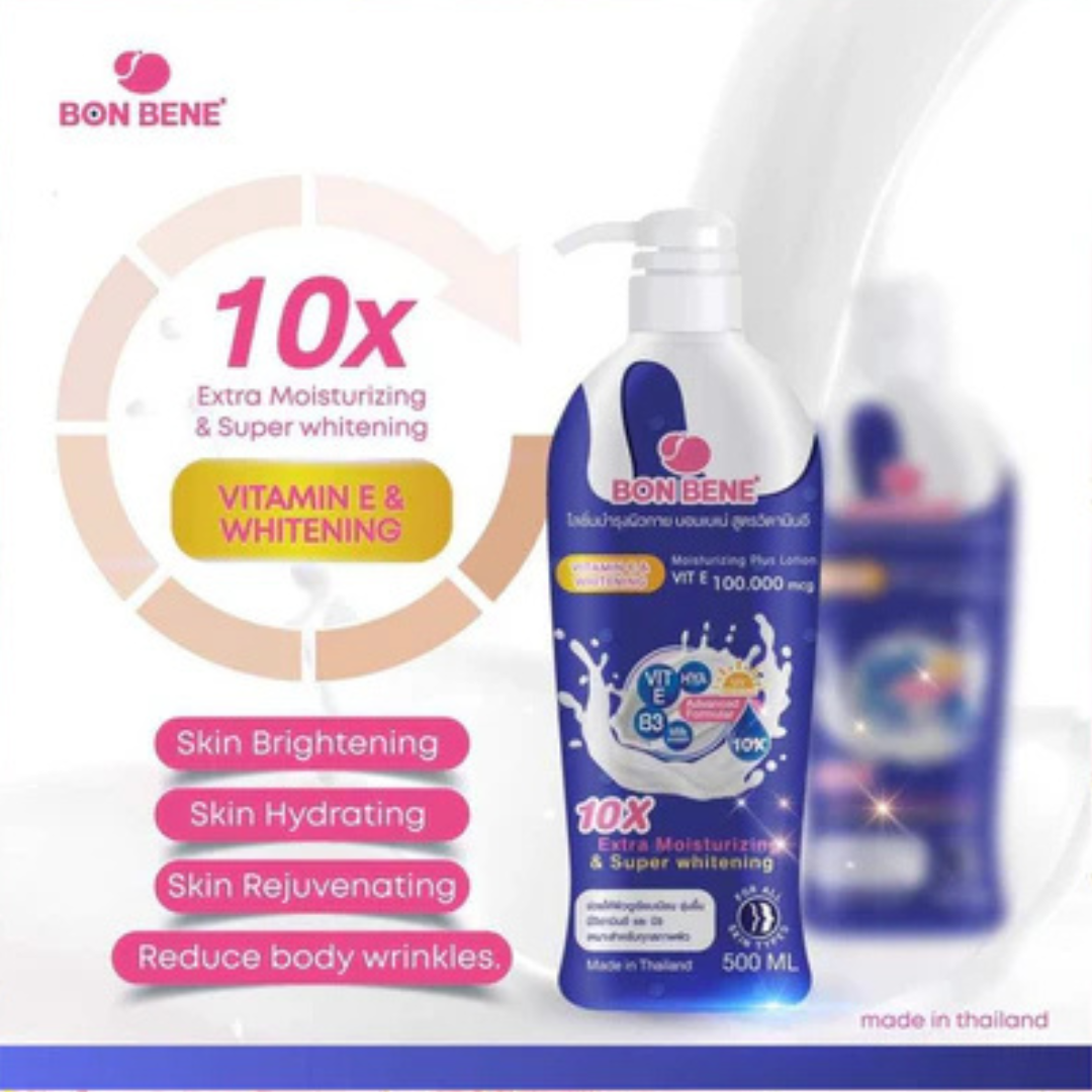 BON BENE Moisturizing Plus Lotion (Vitamin E + Whitening) 500ml