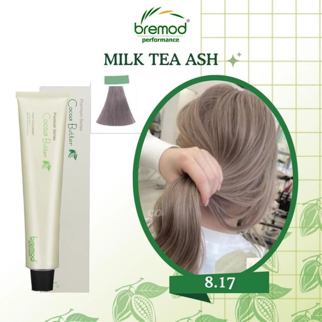 BREMOD Performance Cocoa Butter Hair Colourant 100ml (8.17 Milk Tea Ash)
