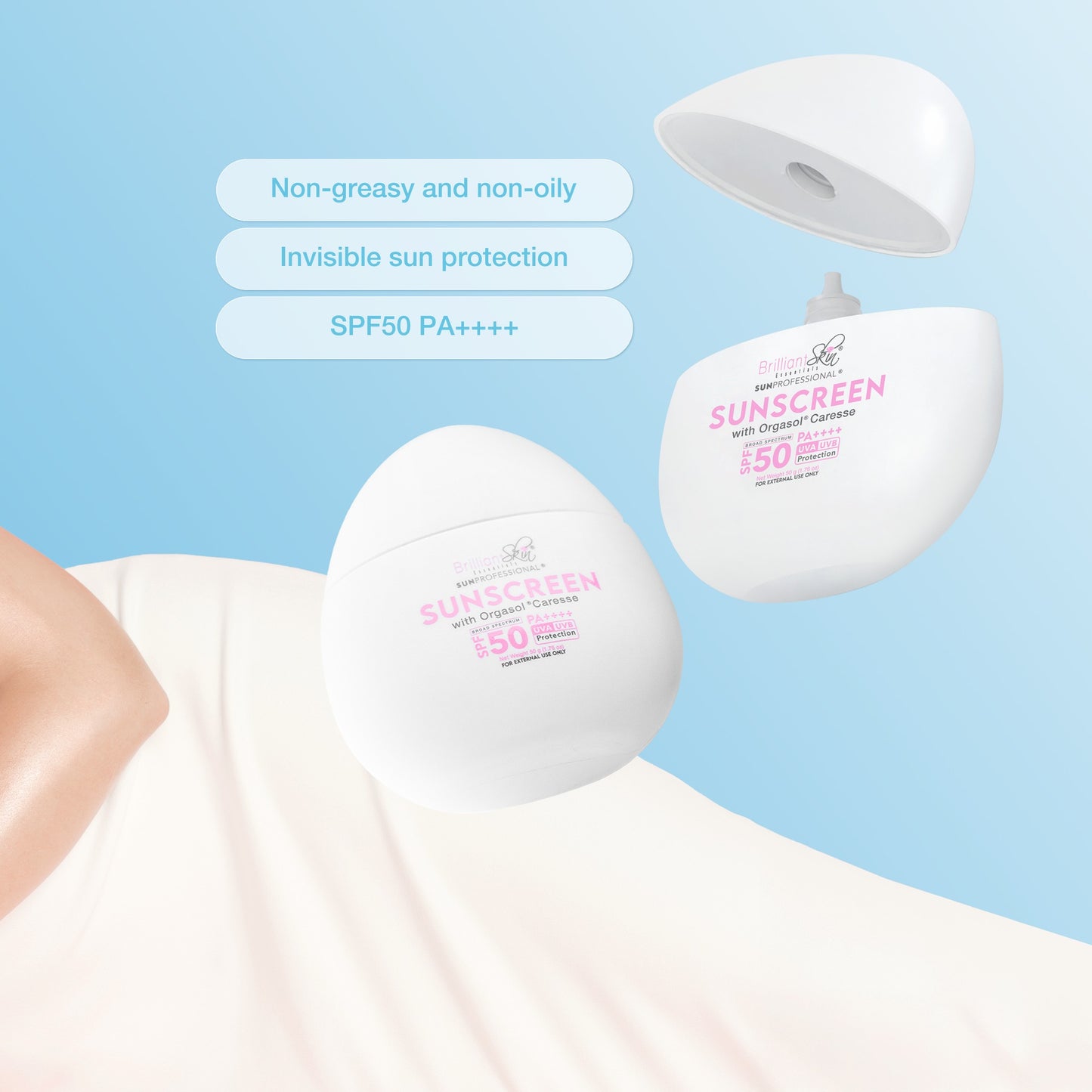 BRILLIANT SKIN ESSENTIALS Sunscreen SPF50 PA++++ (Orgasol Caresse) 50g