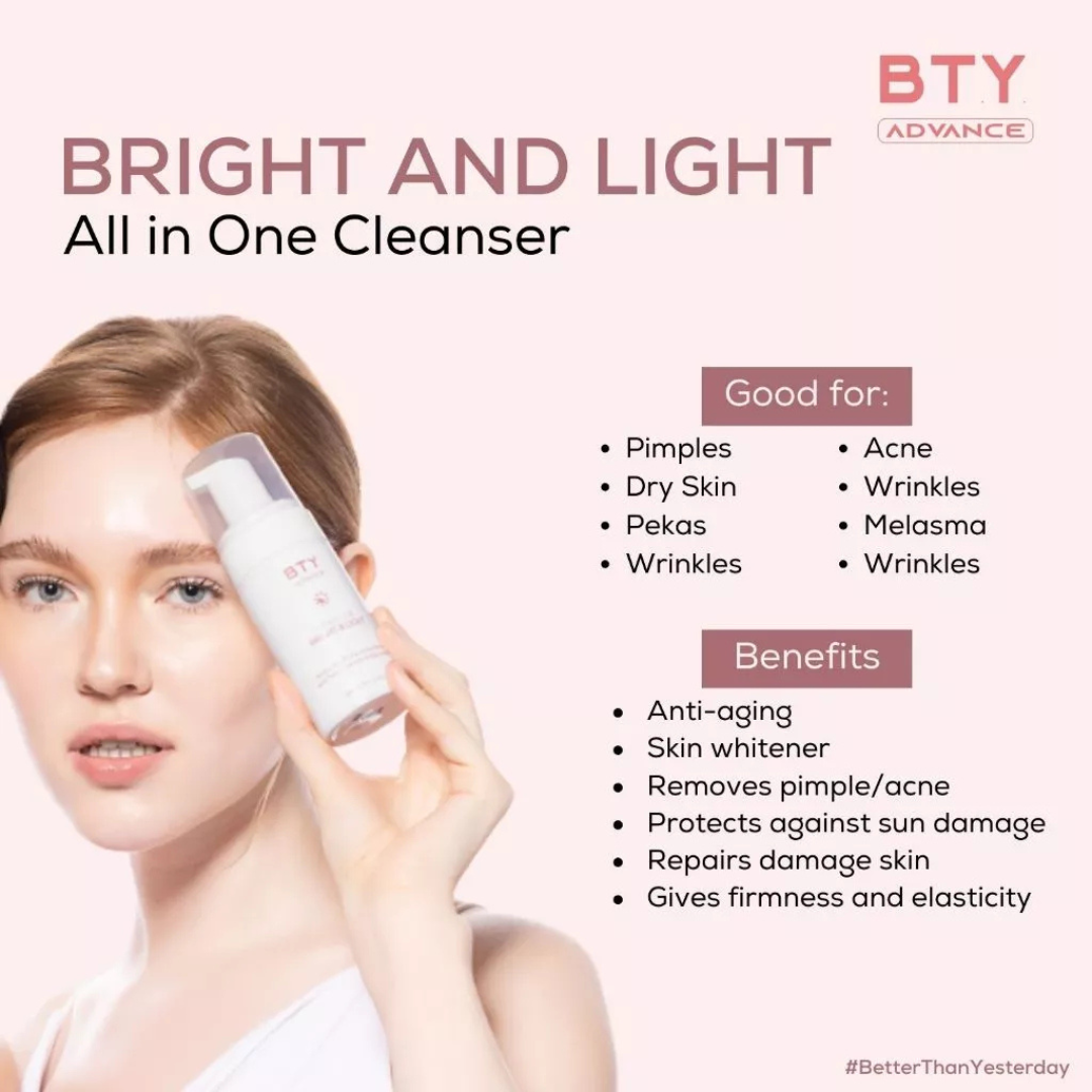 BTY ADVANCE Amino Gentle Cleansing Mousse (Bright & Light) 100ml