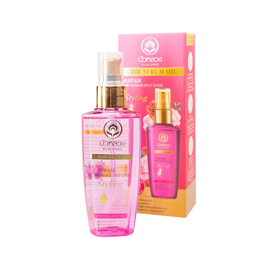 BUALUANG Hair Serum Oil (Rose - For Dry Hair & Split Ends) 85ml