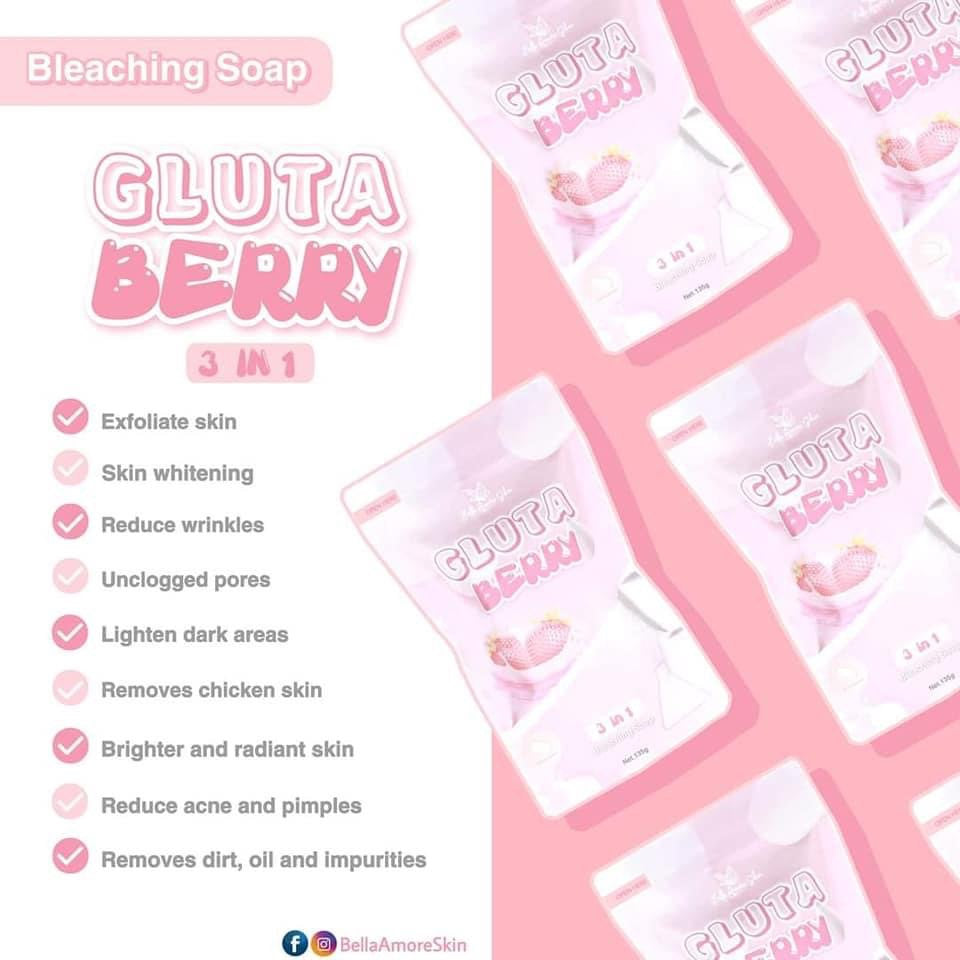 Bella Amore Skin Gluta Berry 3-in-1 Bleaching Soap 135g