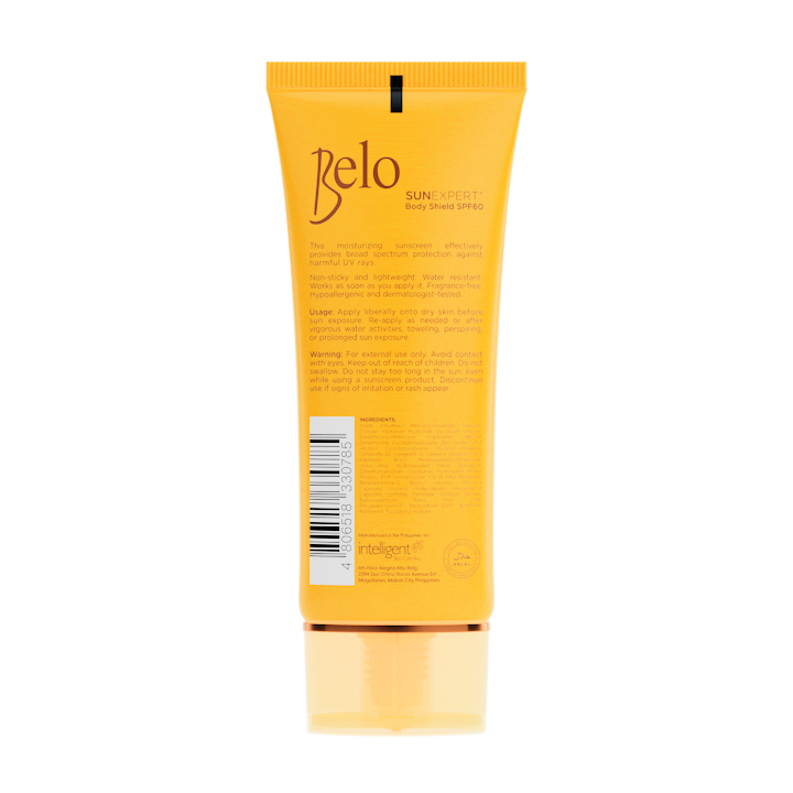 Belo SunExpert Body Sunshield SPF 60 PA+++ UVA/UVB Broad Spectrum 100mL