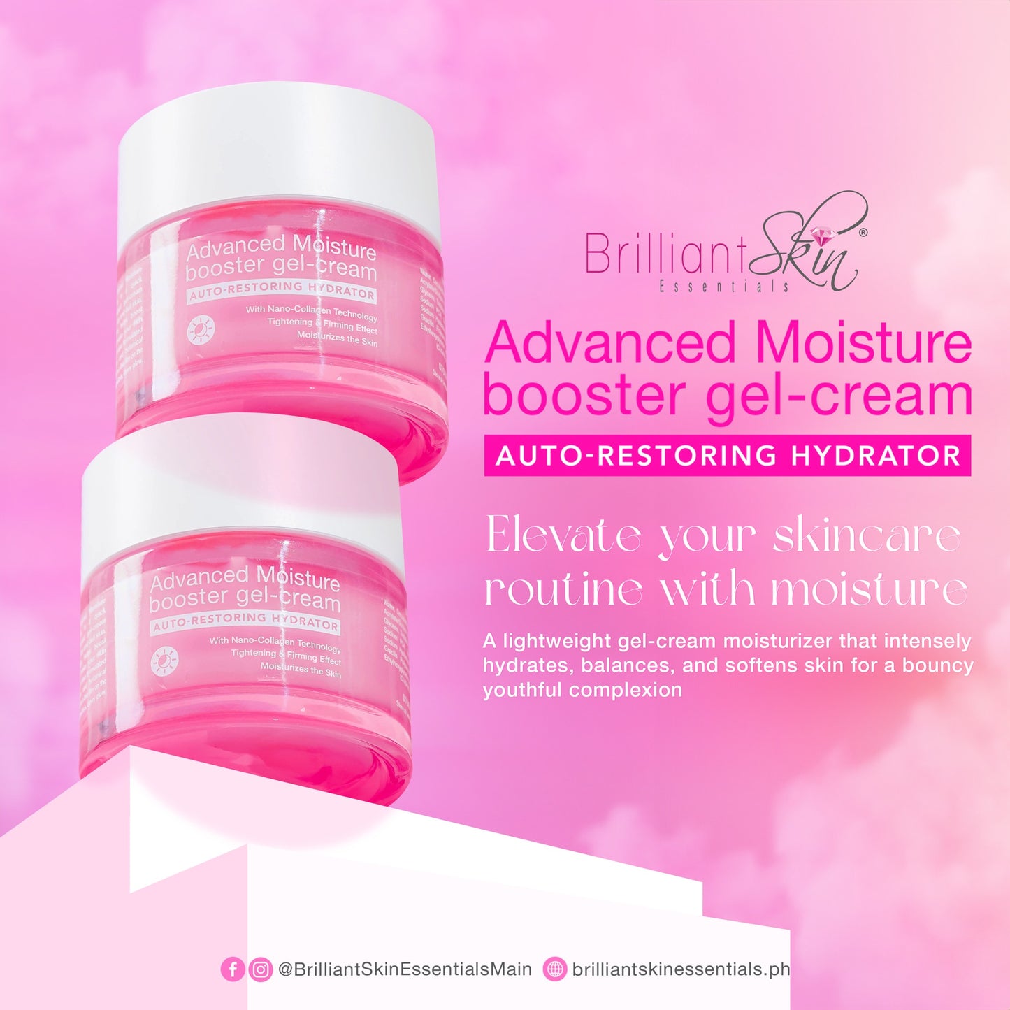 Brilliant Skin Advanced Moisture Booster Gel Cream 50g | Choose Variant