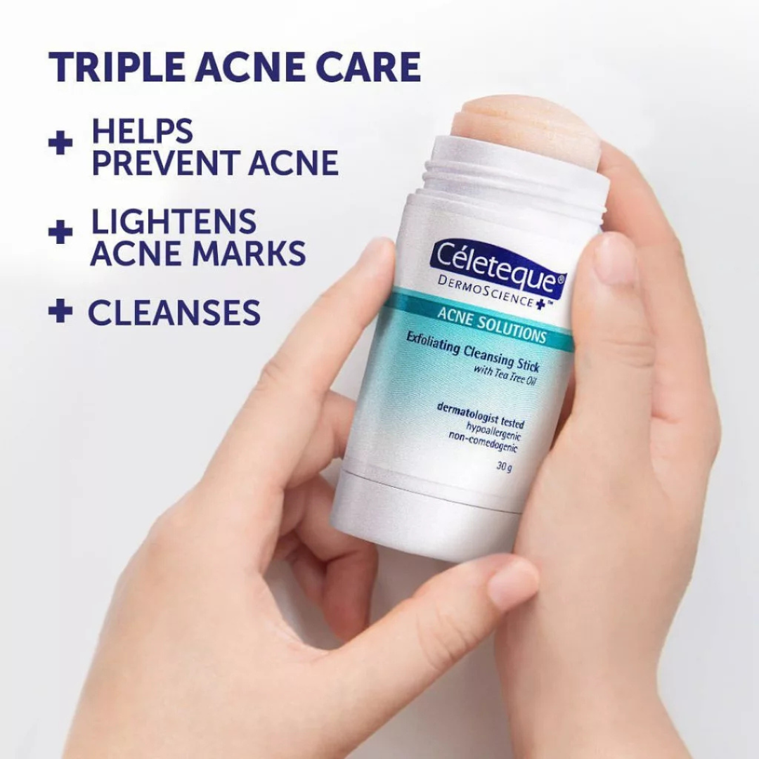 CELETEQUE DermoScience+ Acne Solutions Exfoliating Cleansing Stick 30g