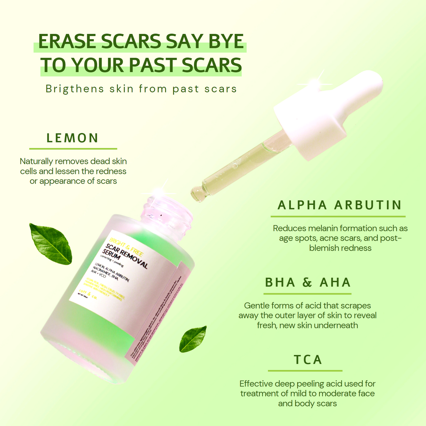 Catt & Co. Bright & Free Scar Removal Serum (Correcting + Peeling) 30mL