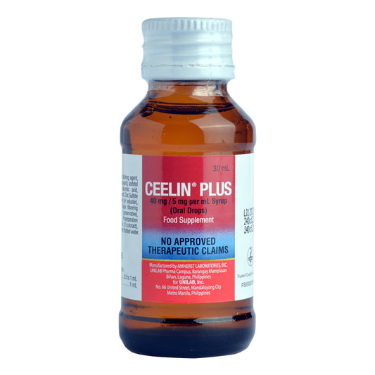 Ceelin Plus Ascorbic Acid + Zinc (40mg5mg per mL) Oral Drops 30mL