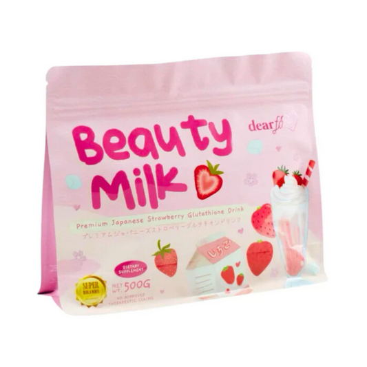 Dear Face Beauty Milk Premium Japanese Strawberry Glutathione Drink - Net Wt. 500g