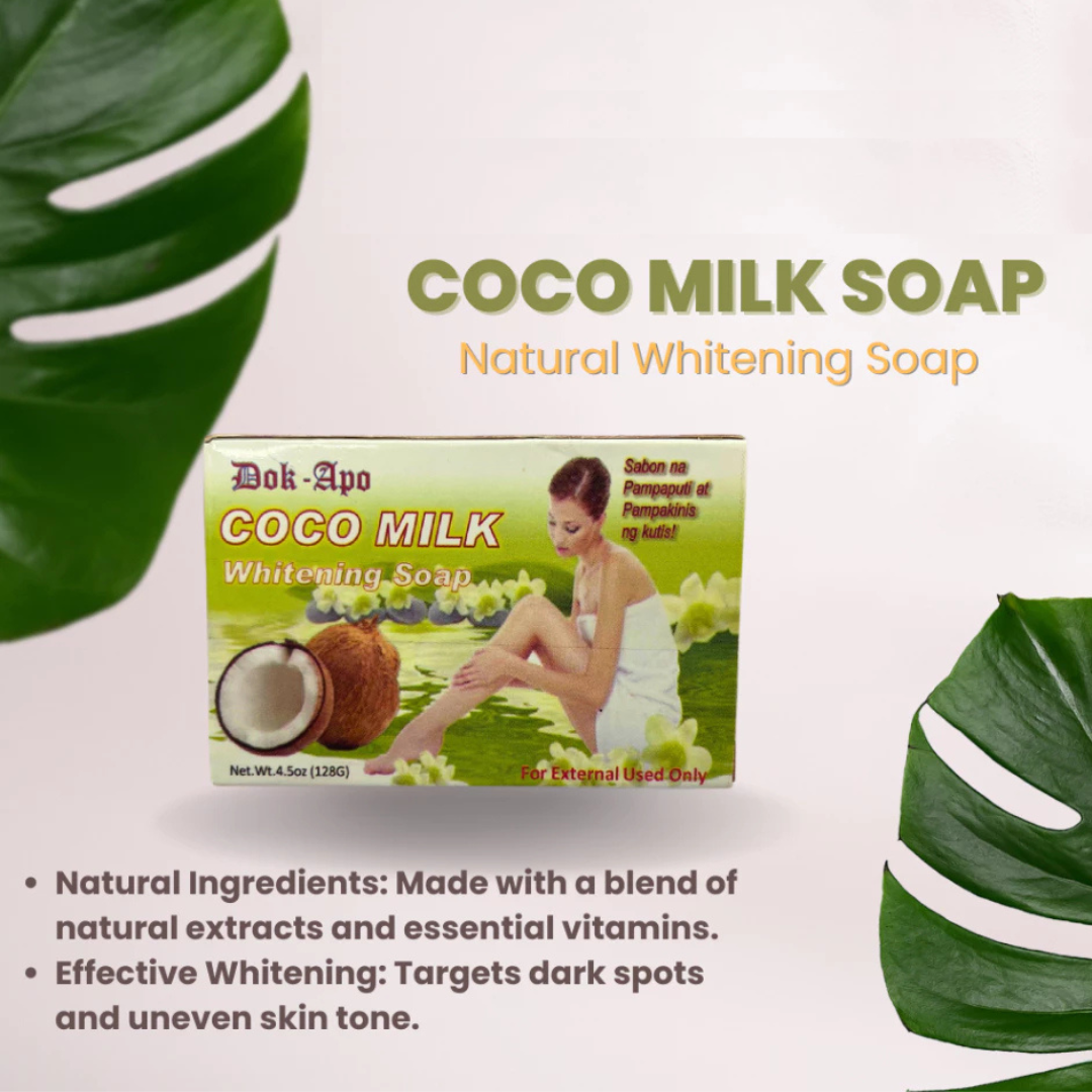 Dok Apo Coco Milk Whitening Soap Net Wt. 128g