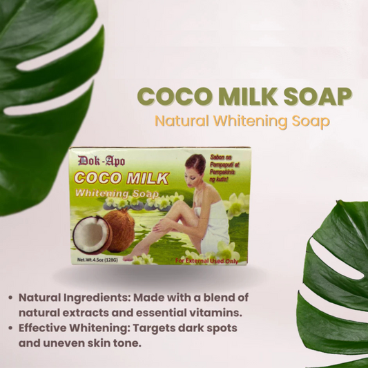 Dok Apo Coco Milk Whitening Soap Net Wt. 128g