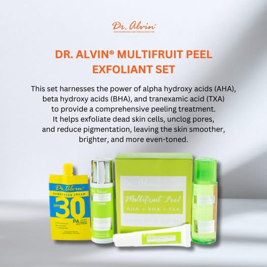 Dr. Alvin Multifruit Peel (AHA+BHA+TXA) Micro Exfoliant Set