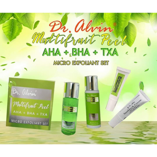 Dr. Alvin Multifruit Peel (AHA+BHA+TXA) Micro Exfoliant Set