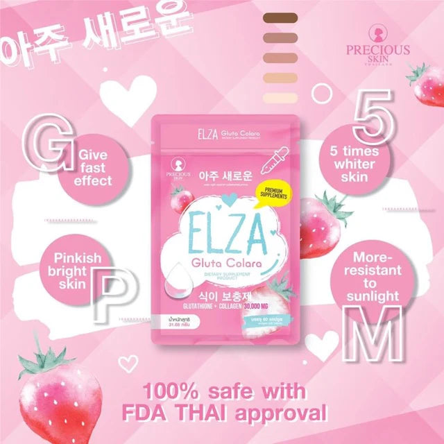 ELZA Gluta Colara (Glutathione + Collagen) by Precious Skin | 60 Capsules