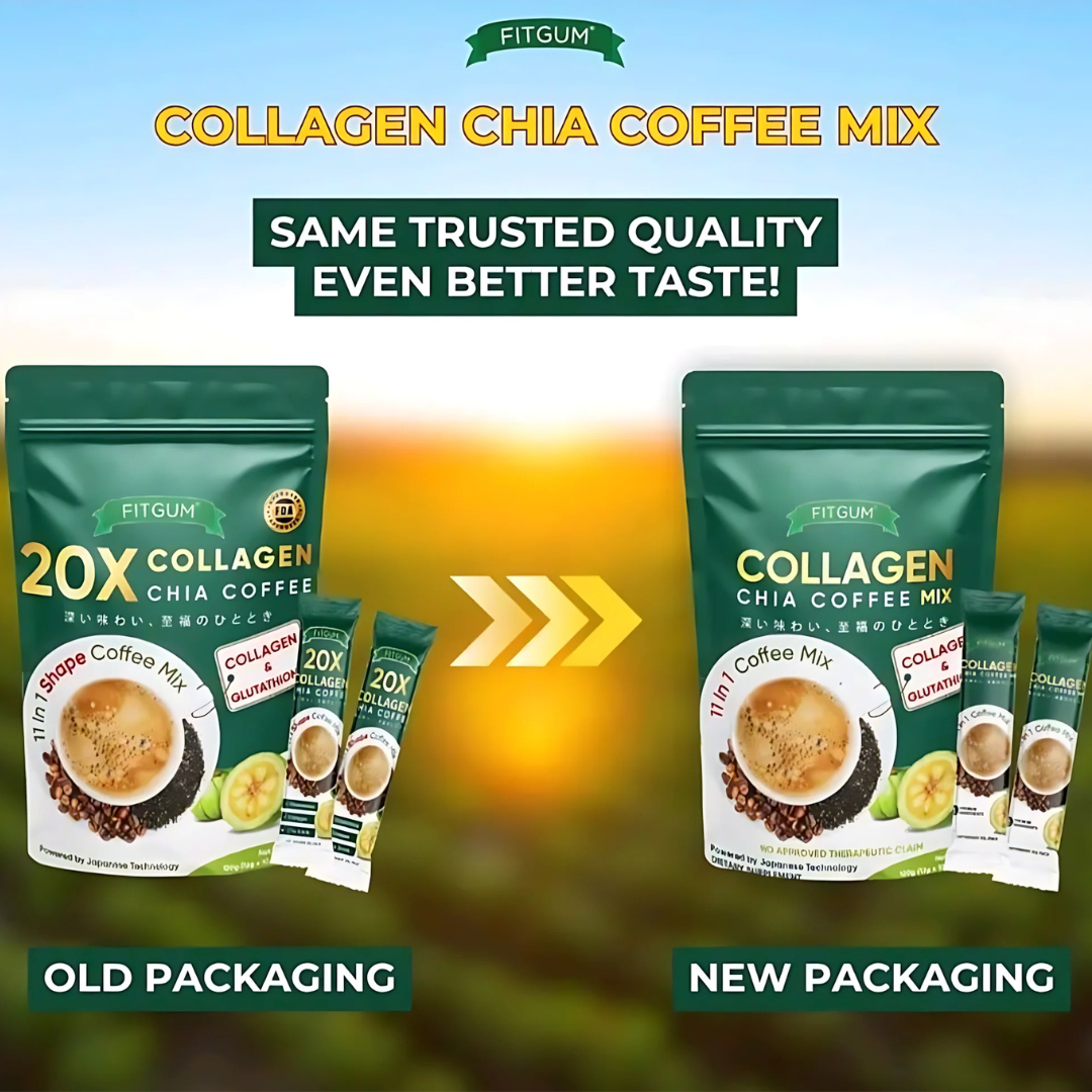 FITGUM Collagen Chia Coffee Mix - 10 Sachets
