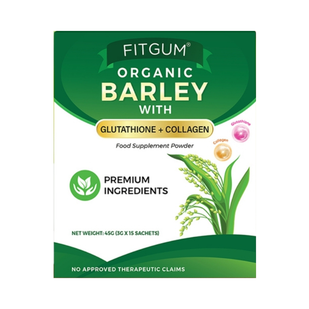 FITGUM Organic Barley (Glutathione + Collagen) - 15 Sachets