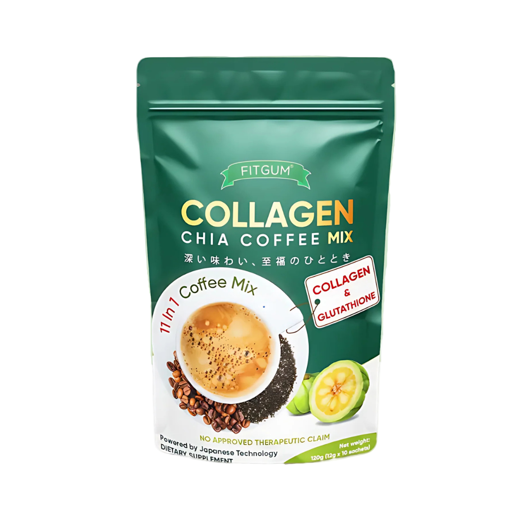 FITGUM Collagen Chia Coffee Mix - 10 Sachets