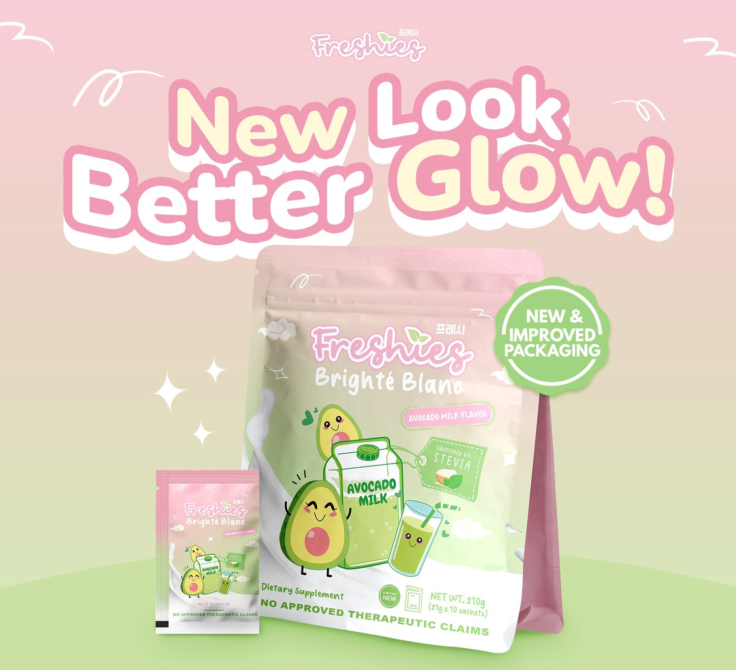 FRESHIES Brighte Blanc (Avocado Milk) - 10 Sachets
