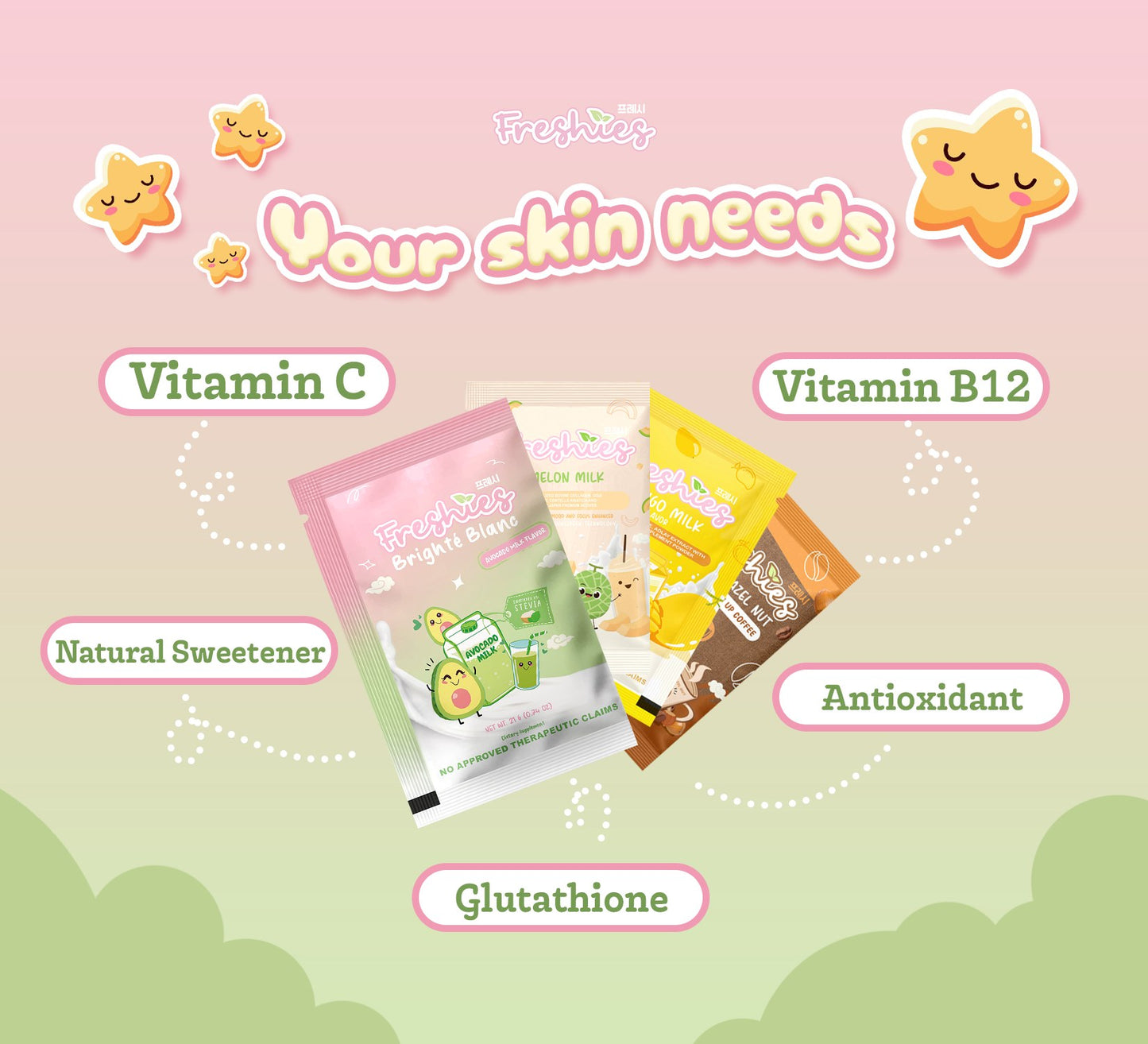 FRESHIES Brighte Blanc (Avocado Milk) - 10 Sachets