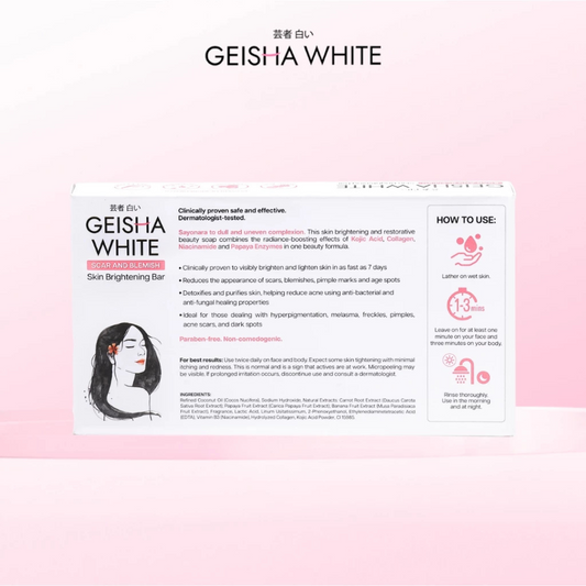 GEISHA WHITE Scar And Blemish Skin Brightening Bar (Classic) 3x65g