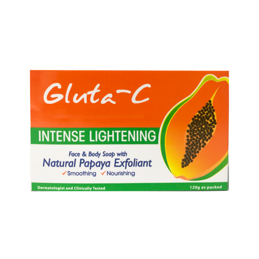 GLUTA-C Intense Lightening Face & Body Soap (Natural Papaya Exfoliant) 120g