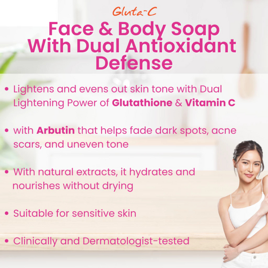 GLUTA-C Intense Whitening Face & Body Soap (Anti-Aging & Moisturizing) 120g