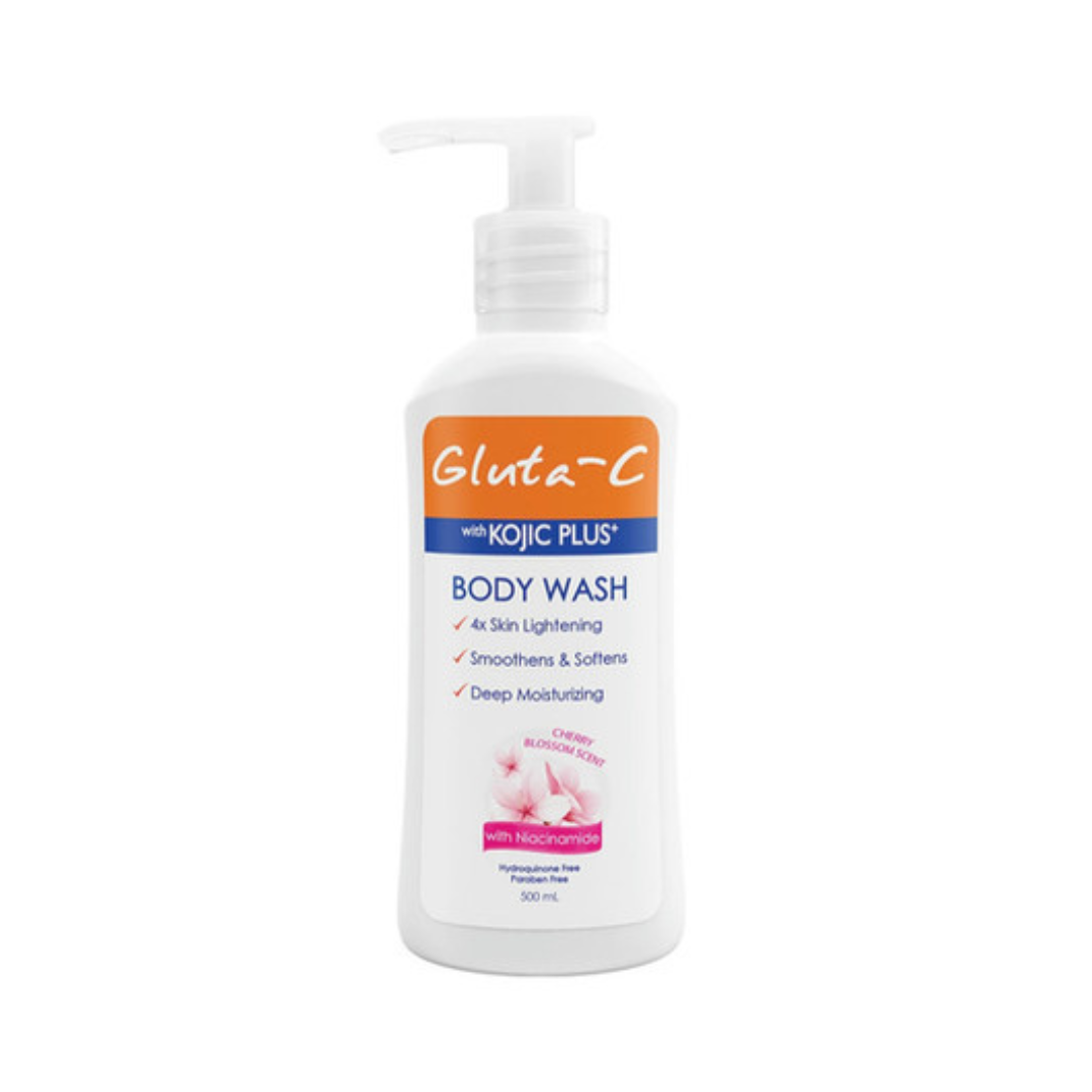 GLUTA-C Kojic Plus+ Body Wash (with Niacinamide, Cherry Blossom Scent) 500ml