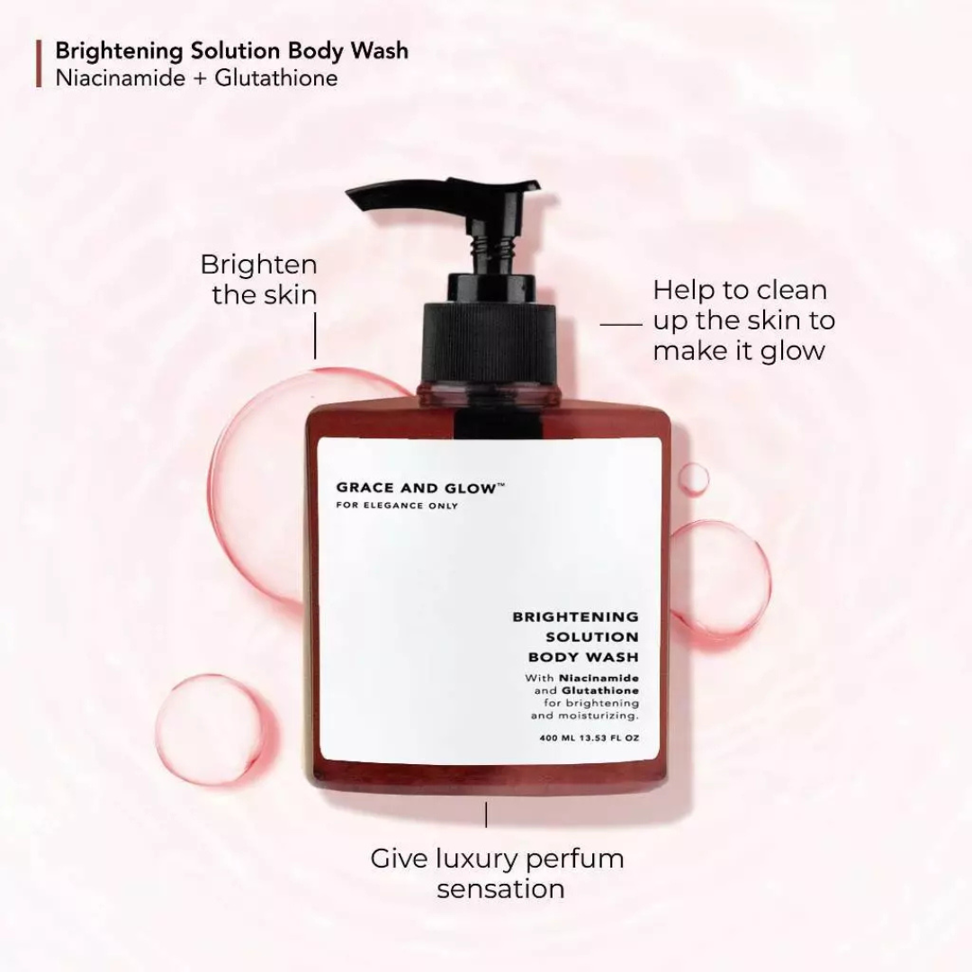 GRACE AND GLOW Brightening Solution Body Wash (Niacinamide + Glutathione) 400ml