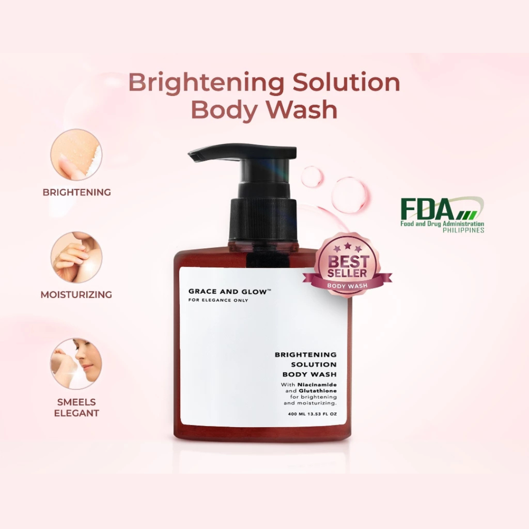 GRACE AND GLOW Brightening Solution Body Wash (Niacinamide + Glutathione) 400ml