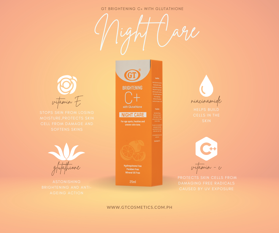 GT Cosmetics Brightening C+ With Glutathione Night Care 25mL
