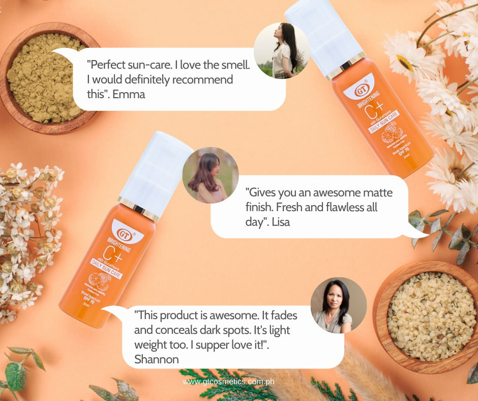GT Cosmetics Brightening C+ with Glutathione Daily Sun Care SPF70 30mL