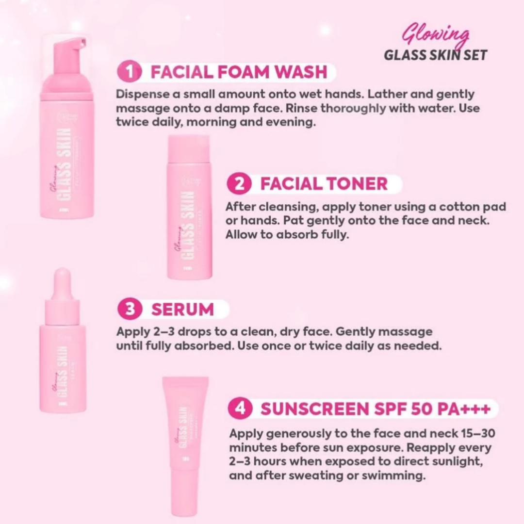 Glowing Glass Skin Set by CC GLAM & BEAUTY