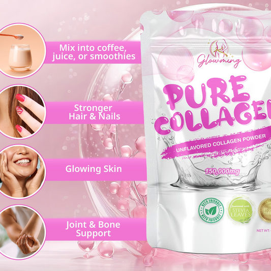Glowming Pure Collagen (Unflavored Powder 150,000mg) by Cris Cosmetics - Net Wt. 150g