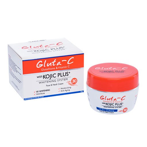 Gluta-C Whitening System Face and Neck Cream SPF30 (Glutathione & Vitamin C with Kojic Plus+) 25g