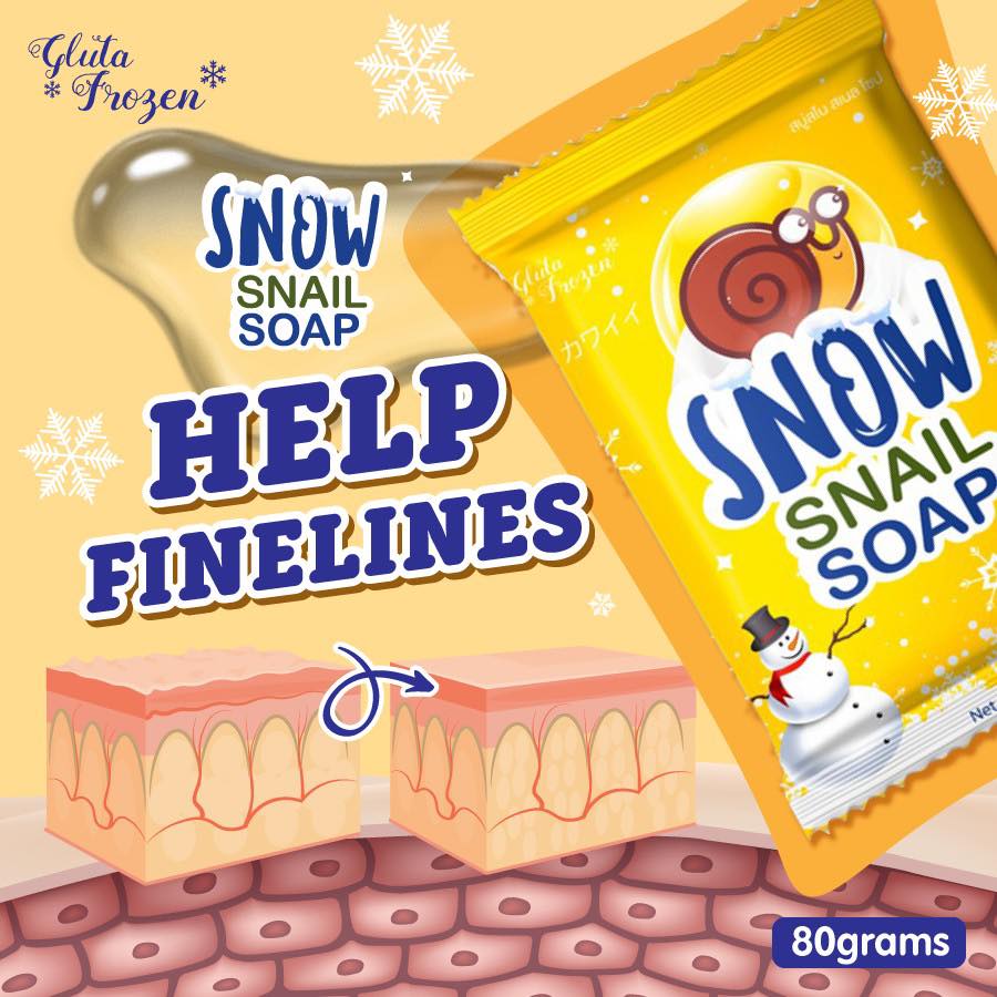 Gluta Frozen Snow Snail Soap 80g