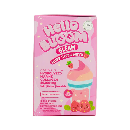 HELLO BLOOM Gleam Collagen (Milky Strawberry) by KIRAY CELIS