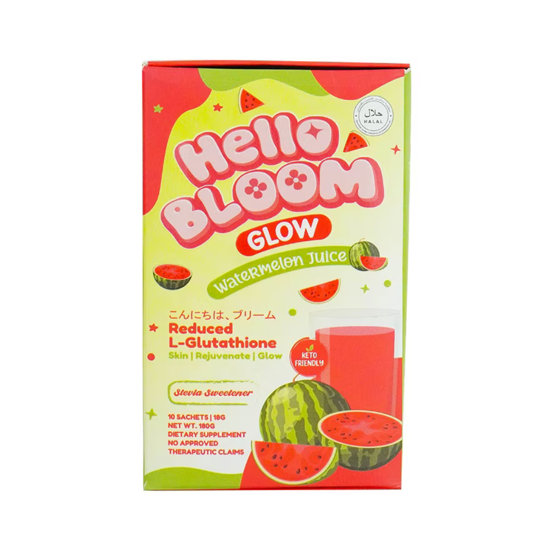 HELLO BLOOM Glow L-Glutathione (Watermelon Juice) by KIRAY CELIS | Love Rys Australia LOVE RYS AUSTRALIA HELLO BLOOM Glow L-Glutathione (Watermelon Juice) by KIRAY CELIS | Love Rys Australia LOVE RYS AUSTRALIA